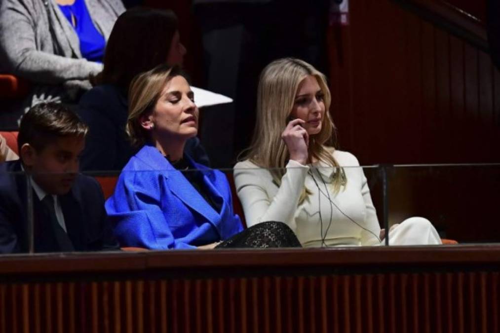 Ivanka estuvo muy atenta al discurso del presidente de México.