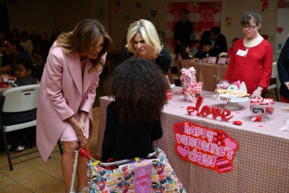 Melania quiso compartir este 14 de febrero con los pequeños pacientes que reciben tratamiento médico.