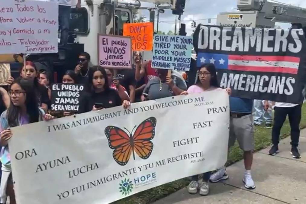 Hondureños en Florida se suman a protesta contra la Ley SB 1718