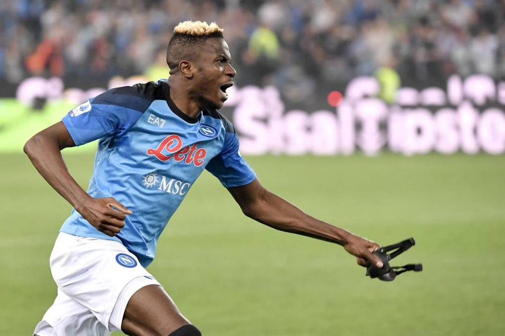 El delantero nigeriano Victor Osimhen fue el héroe para el título del Napoli marcando el gol del empate 1-1 contra el Udinese.