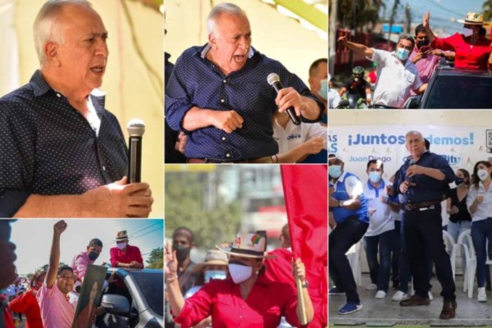 Los aspirantes a la presidencia de Honduras no dan tregua a sus campañas, pese a las restricciones de movilidad de fin de semana por el covid-19.