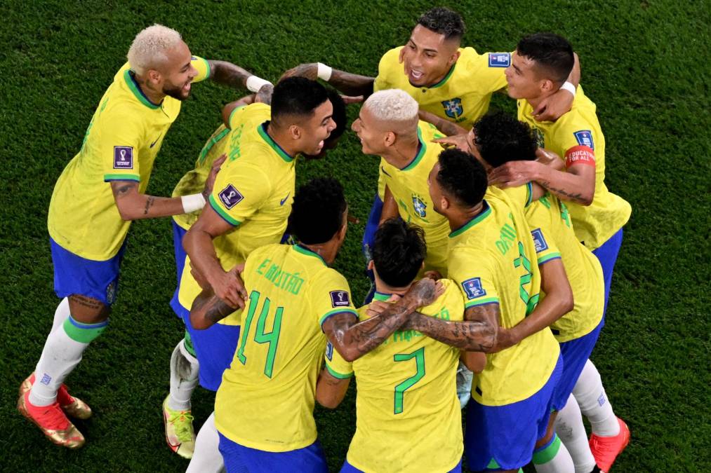 Los jugadores de Brasil se sumaron a una fiesta en cada tanto anotado.