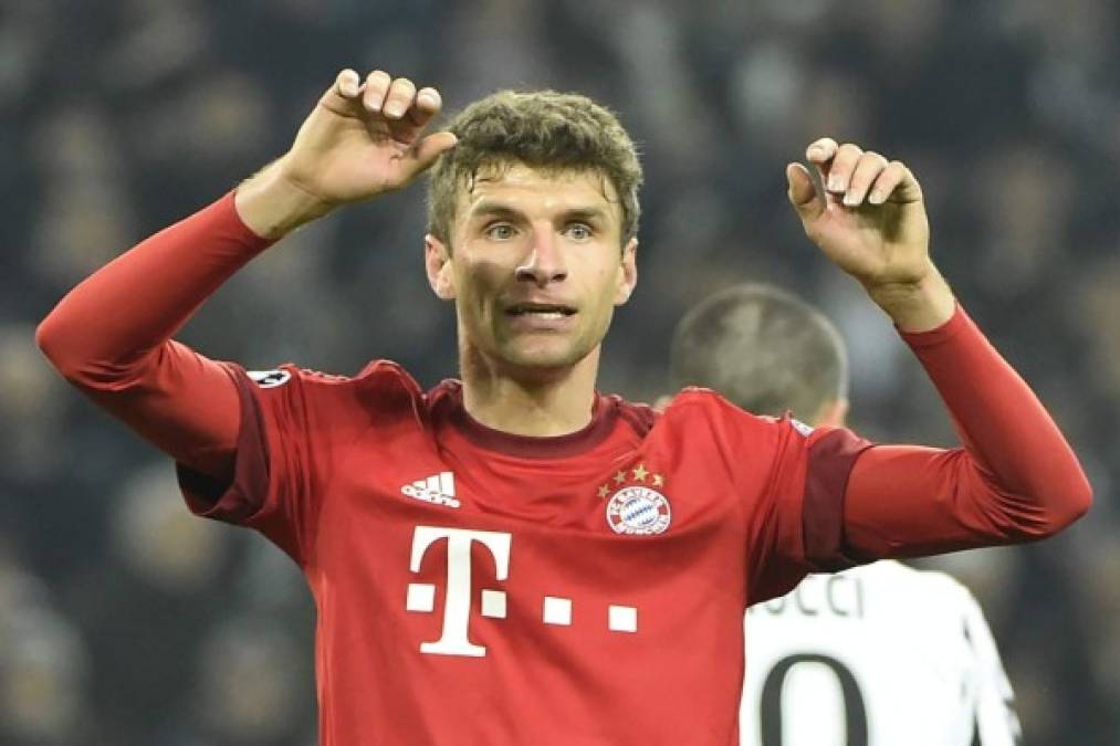 19. Thomas Müller (Bayern Múnich) - El delantero alemán al mes gana un salario de 1,25 millón de euros.