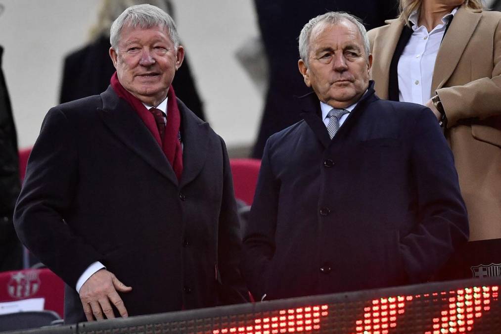 Sir Alex Ferguson estuvo presente en el palco del Spotify Camp Nou observando a su Manchester United.