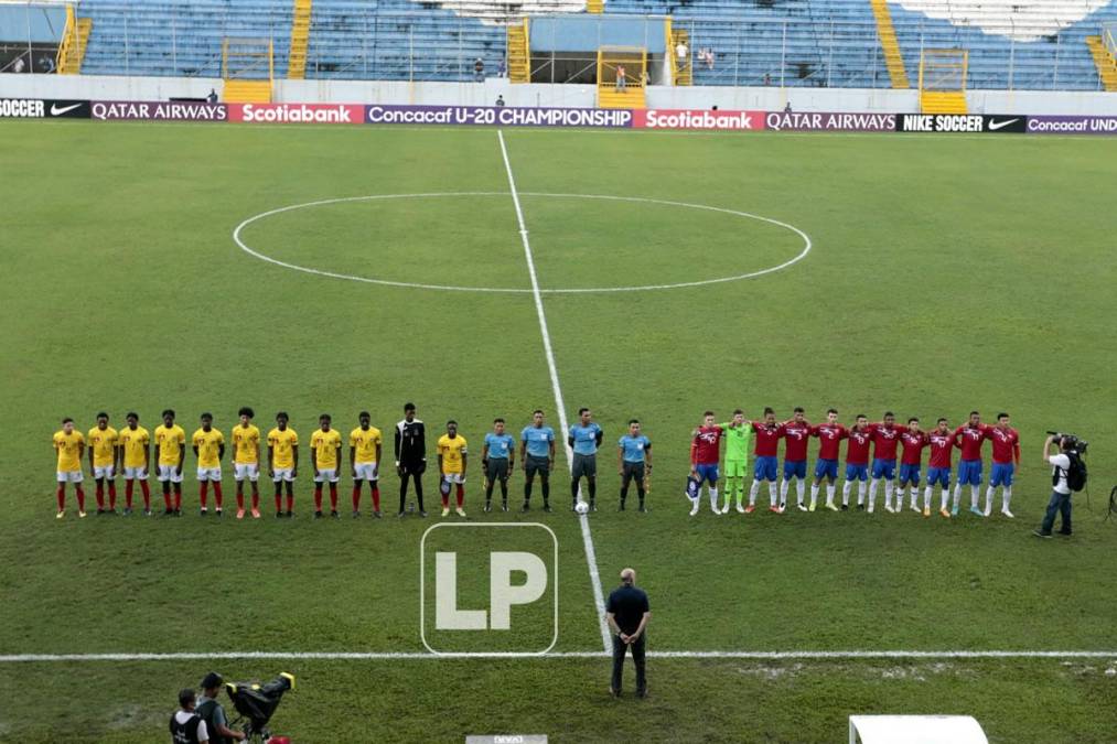 La actividad del Premundial Sub-20 siguió con el triunfo de Costa Rica 3-0 sobre Antigua y Barbuda en el estadio Morazán, donde las lluvias volvieron a afectar el estado de la cancha.