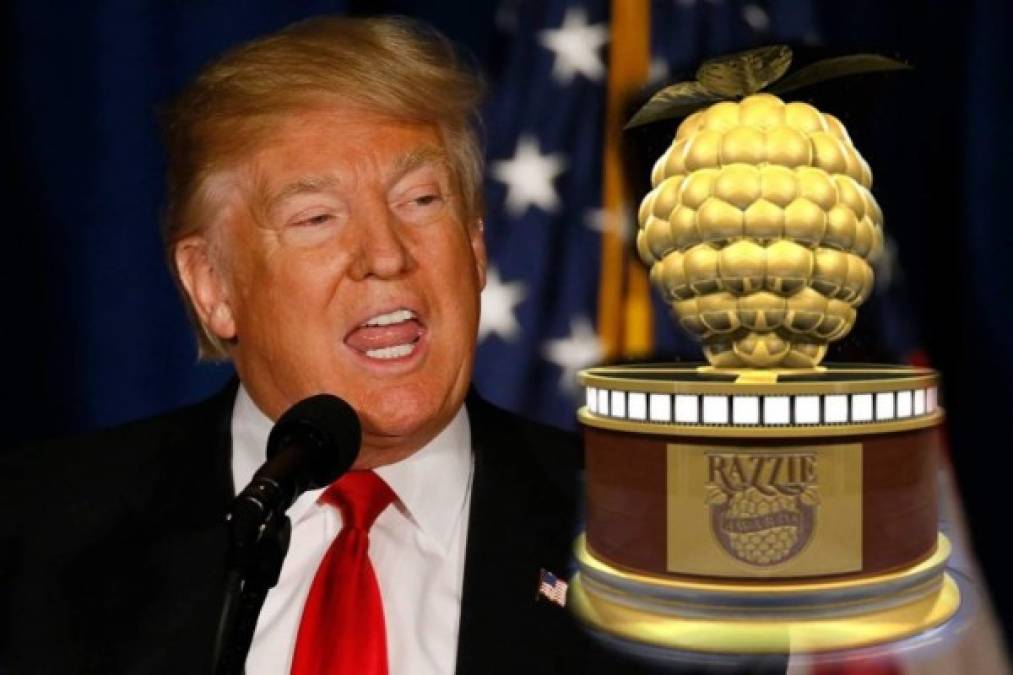 9. Trump ganó un Razzie Award en la categoría a Peor Actor de Reparto por su aparición en forma de cameo de sí mismo en la película de 1990, Ghosts Can't Do It.<br/><br/>