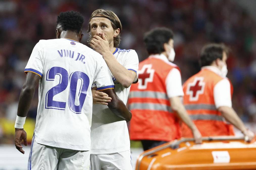 Luka Modric y Vinicius entraron en el segundo tiempo del partido.