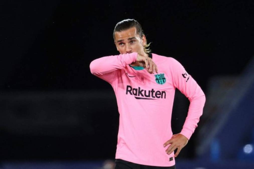 Antoine Griezmann: Es otro de los que aparece en la lista de posibles bajas del Barcelona para la próxima campaña. El francés no ha podido brillar en el cuadro culé. Foto AFP.