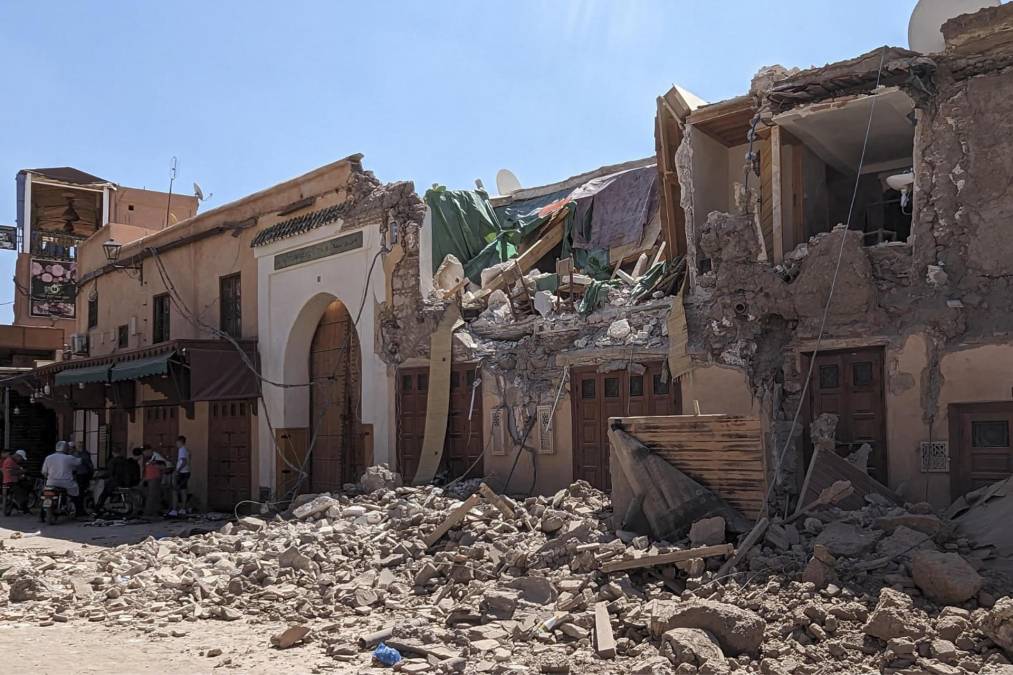 Fotografía de los destrozos provocados por el terremoto de magnitud 7 este sábado en Marrakech (Marruecos). 