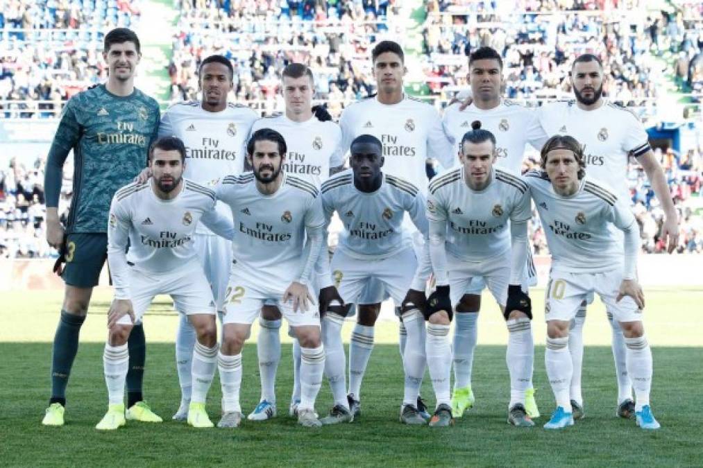 El primer 11 titular del Real Madrid de Zidane en el año 2020.