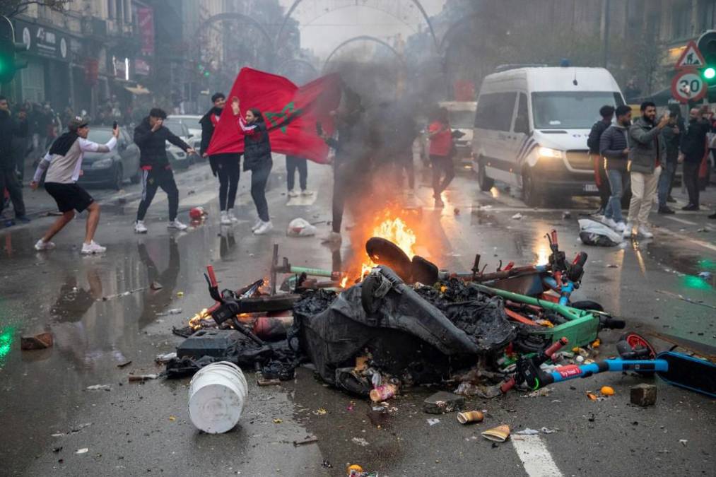 Disturbios en Bruselas tras derrota de Bélgica contra Marruecos