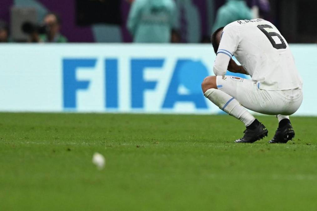 La tristeza era evidente en la selección Nacional de Uruguay.