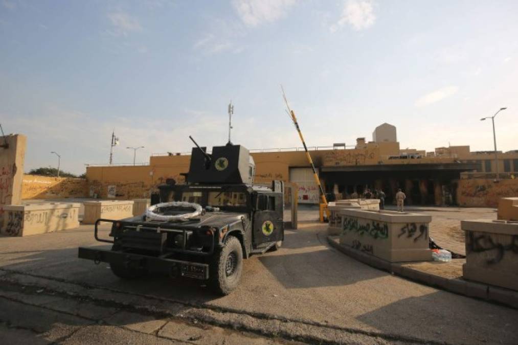 Así quedó la embajada de EEUU en Bagdad tras ataque de paramilitares