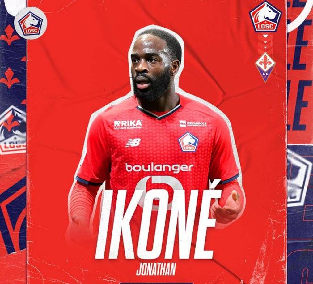 El campeón francés Lille vendió el delantero Jonathan Ikone a la Fiorentina de Italia. No se dieron más detalles, pero Ikone tenía un contrato hasta unió del 2023 y de acuerdo con reportes el traspaso fue por alrededor de 15 millones de euros (17 millones de dólares).