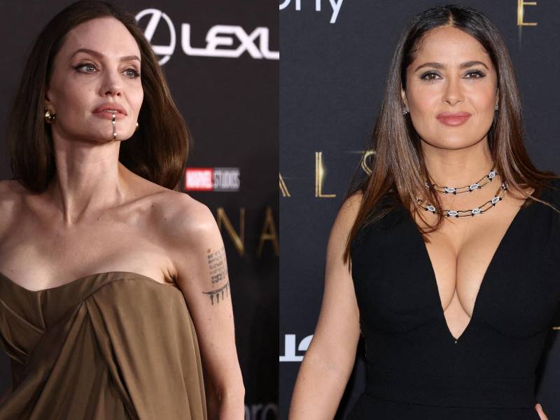 Salma Hayek y Angelina Jolie fueron las estrellas del estreno mundial de “Eternals”, la nueva película de la exitosa saga de Marvel.