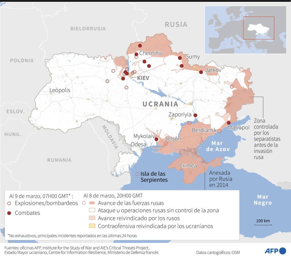 Rusia advierte a EEUU que envío de aviones de guerra a Ucrania creará “escenario peligroso”