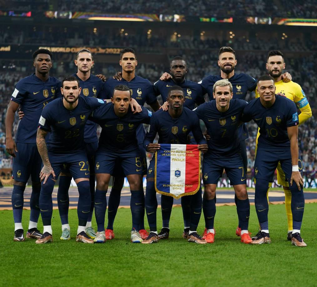 Francia: Es la tercera selección del Ranking FIFA con 1.823,39 puntos.