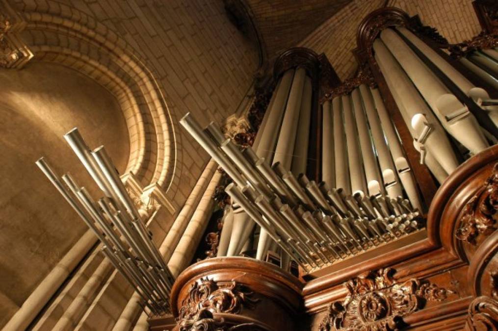El gran órgano de Notre Dame, con sus cincos teclados, sus 109 juegos (conjunto de tubos) y sus casi 8,000 tubos, es el más sobresaliente de la colección de órganos de la catedral.