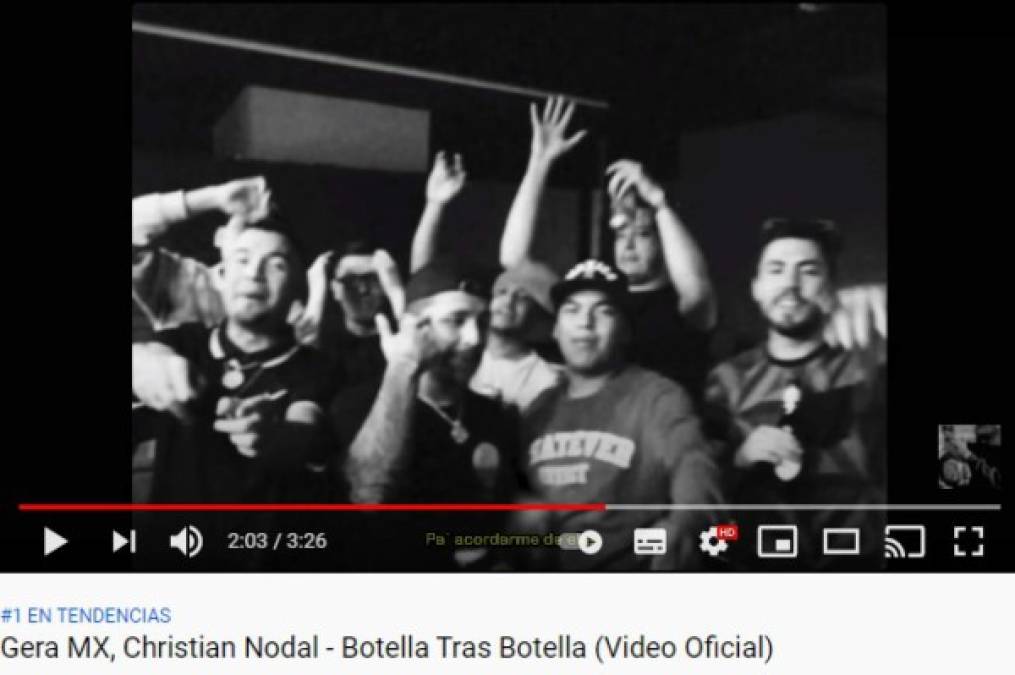 El nuevo éxito de Nodal es número 1 en tendencias de Youtube.