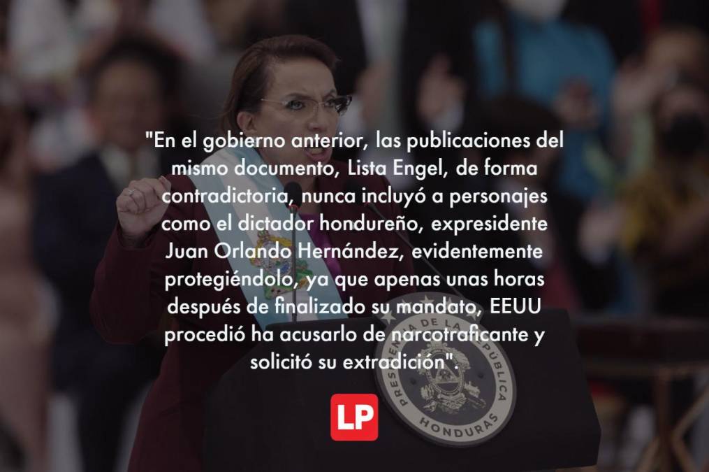 “Injerencista”: Así respondió el Gobierno de Xiomara Castro a EEUU tras confirmación de Lista Engel (Fotos)