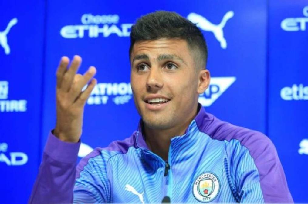 Rodrigo Hernández Cascante: Mediocampista español del Manchester City que ocupa el sexto lugar del ranking. Foto AFP.