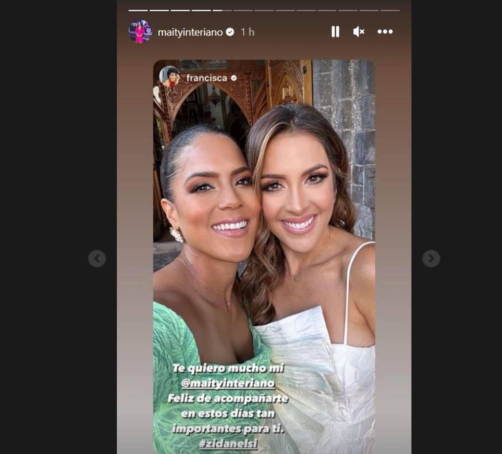 ”Te quiero mucho mi Maity, feliz de acompañarte en estos días tan importantes para ti”, escribió Francisca junto a esta imagen. 