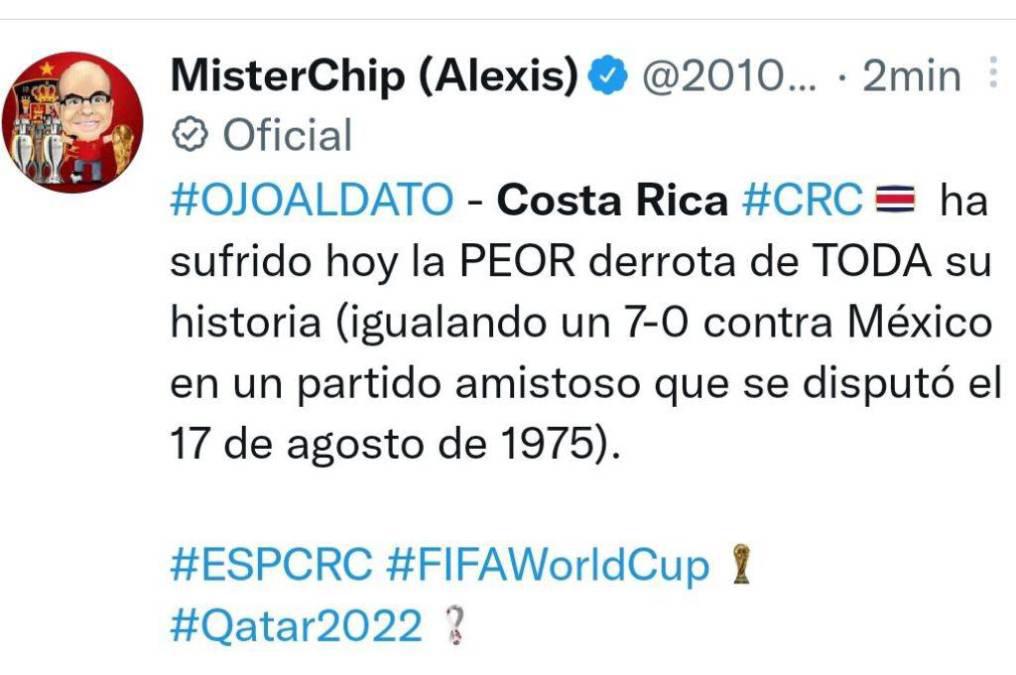 Enfado en prensa tica tras el 7-0 encajado ante España en Qatar
