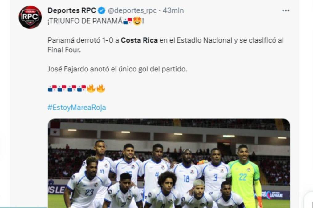 Deportes RPC de Panamá: ¡TRIUNFO DE PANAMÁ! Panamá derrotó 1-0 a Costa Rica en el Estadio Nacional y se clasificó al Final Four.