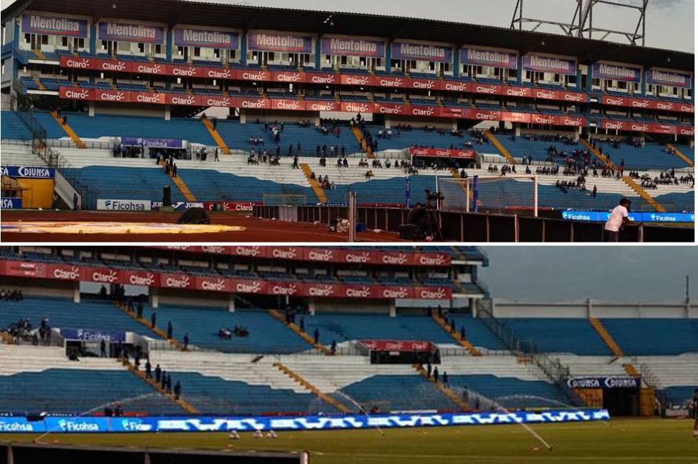 Hace muchos años que no se miraba un estadio tan vacío para un partido de Selección de Honduras. 