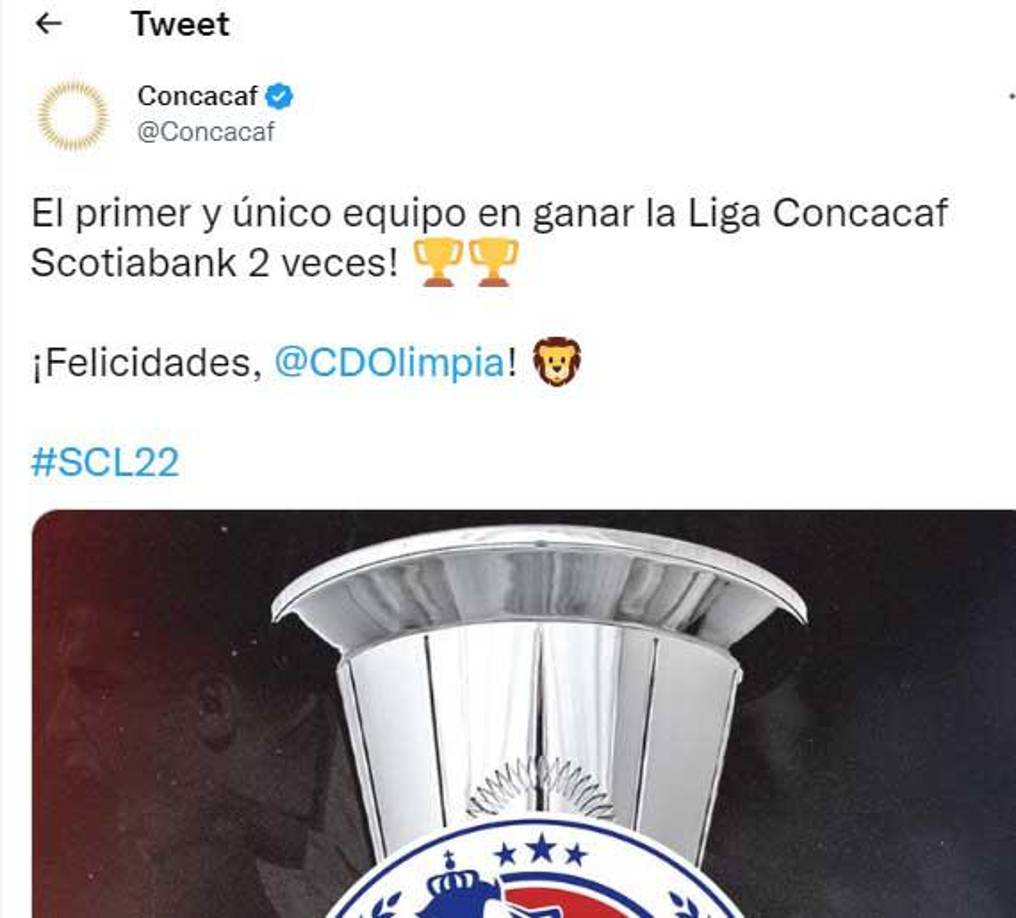 El Olimpia se alzó con el título tras empatar 2-2 ante Alajuelense (Global 5-4)-. Los albos pueden presumir de ser los primeros y últimos campeones de dicha competencia.