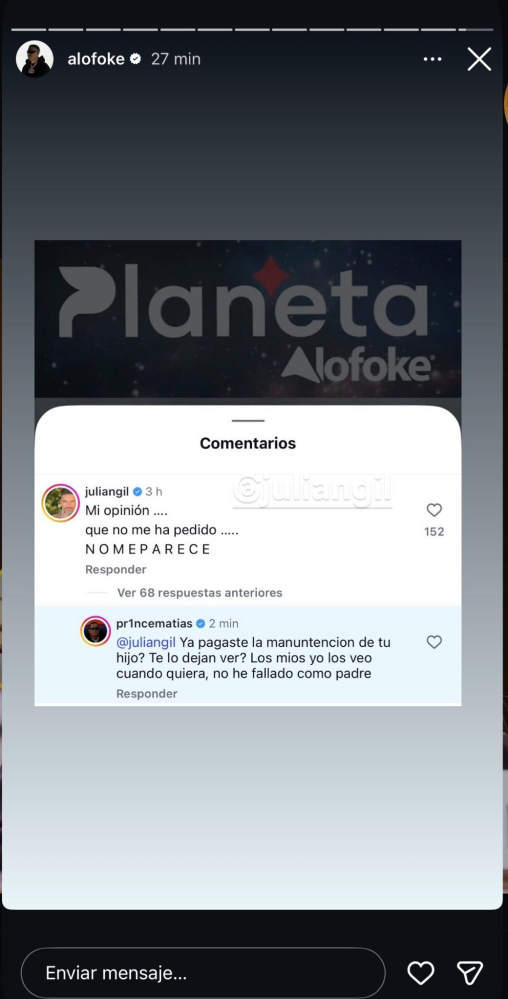 Julián Gil envía mensaje a Alofoke tras burlas hacia él: Charlatán