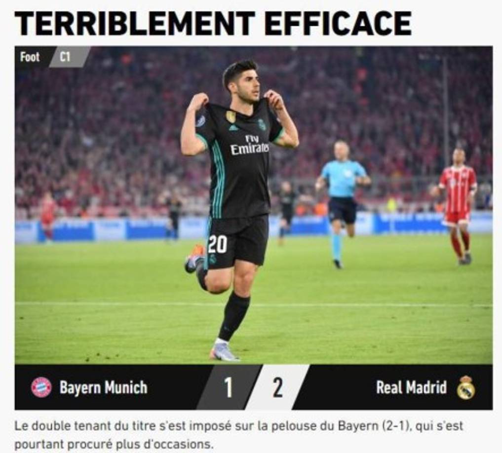 L'Equipe de Francia: 'Terriblemente eficaz'