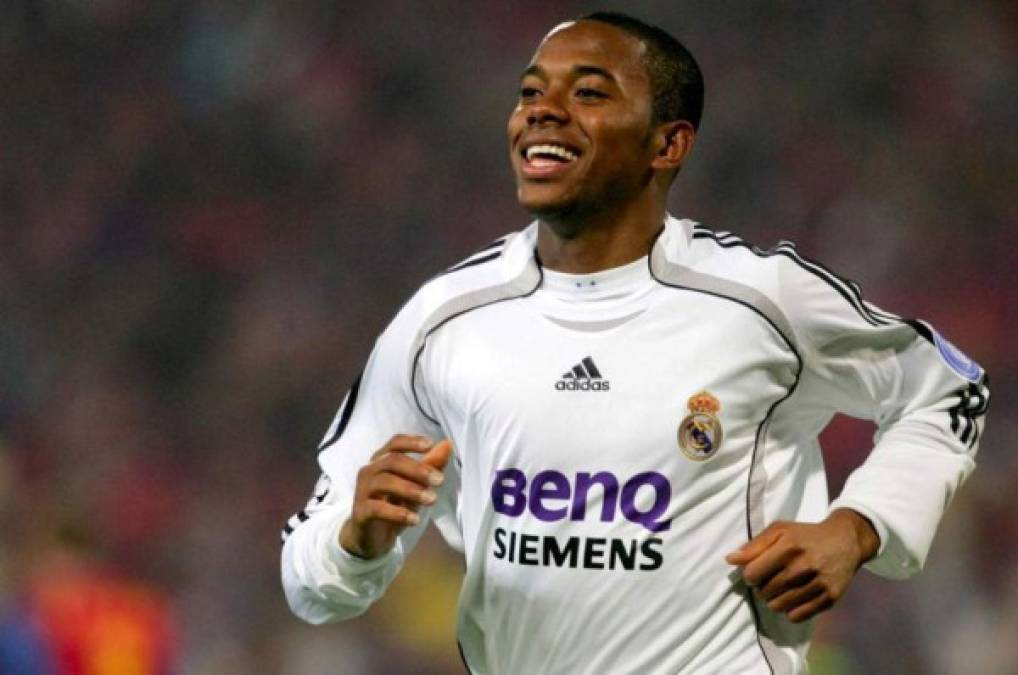 Robinho arribó del Manchester City con una ostentosa suma pagada para la época por el Real Madrid (40 millones de euros) en 2008, pero la irregularidad fue una constante en el carioca Robinho, quien nunca pudo consolidarse con el elenco blanco.