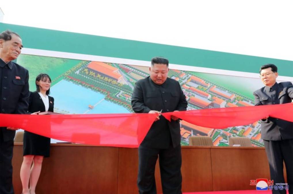 'El dirigente supremo Kim Jong Un cortó la cinta en la inauguración de la planta de fertilizantes de fosfato de Sunchon', señala la KCNA. 'Asistió a la ceremonia' y 'todos los participantes gritaron 'hurra'' cuando apareció, añadió.