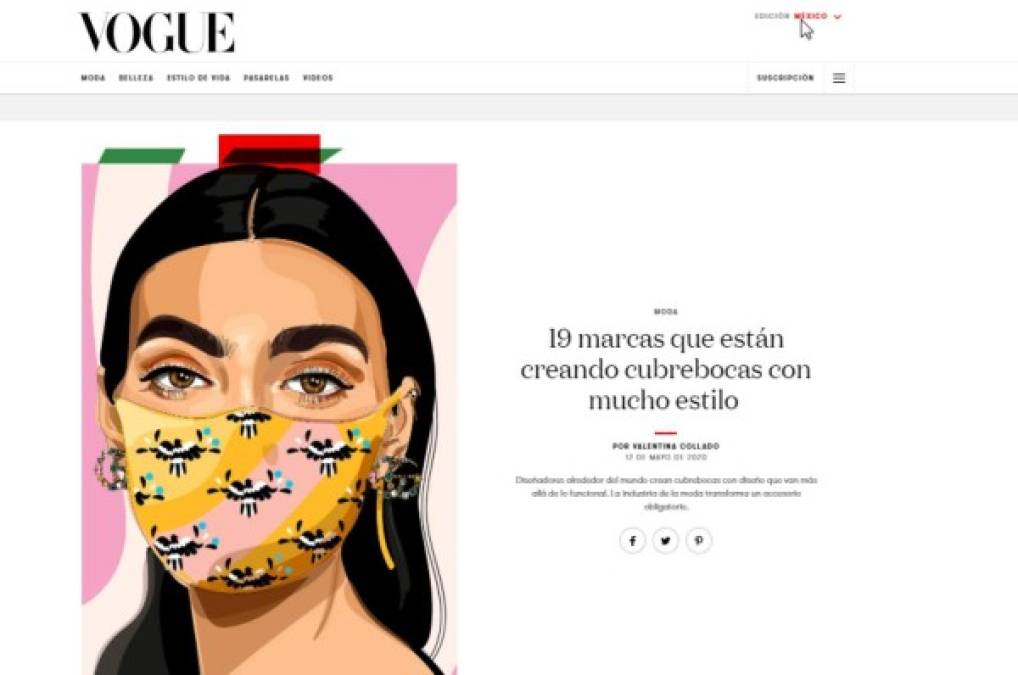 María Steffania comentó a LA PRENSA que no tenía idea como llegó a Vogue México: 'Te soy muy sincera no sé como llegaron allá; me di cuenta porque una clienta de mexico me mando el link del artículo de Vogue'.