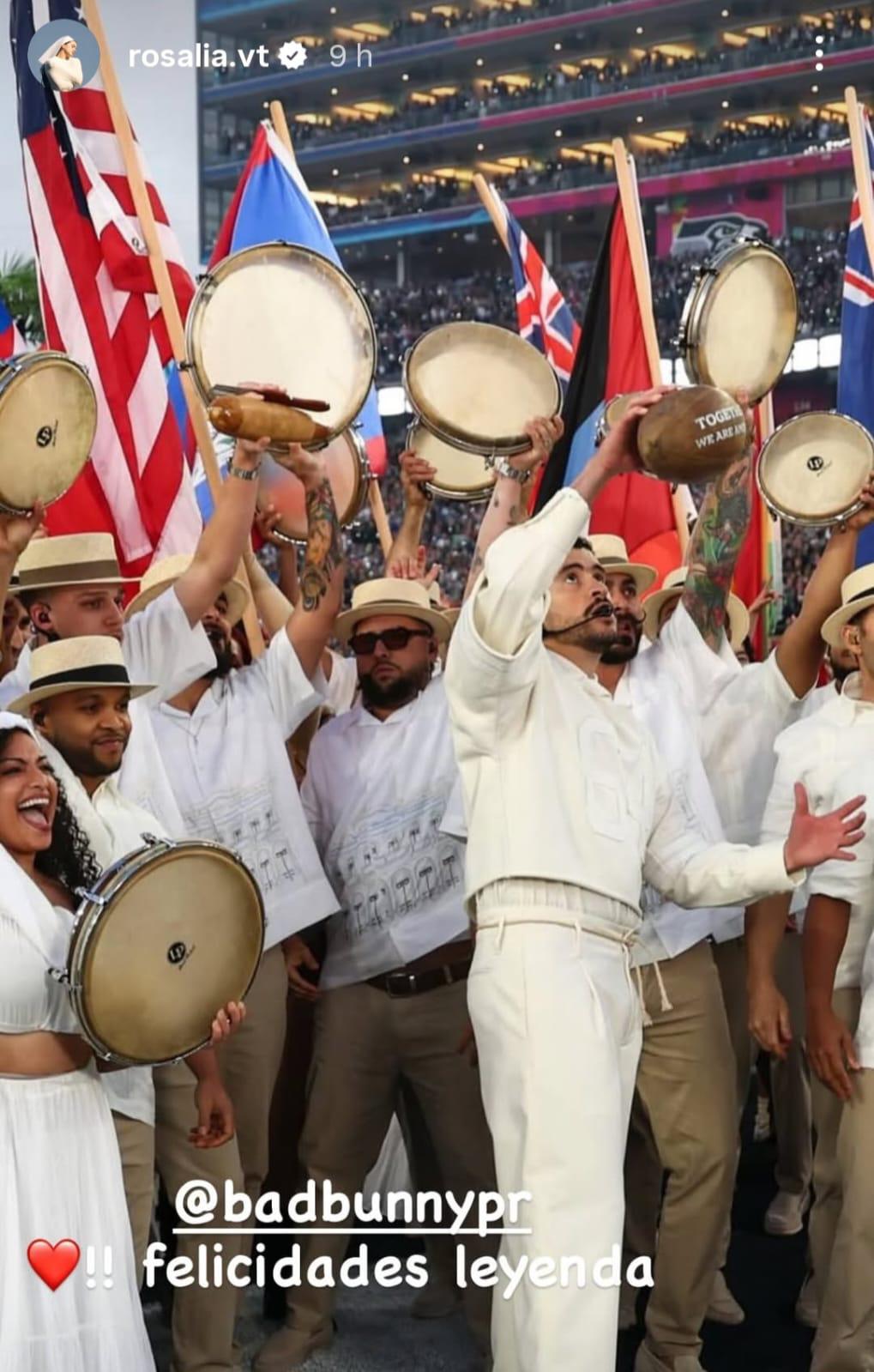 Rosalía, Lady Gaga y Residente elogian la actuación de Bad Bunny