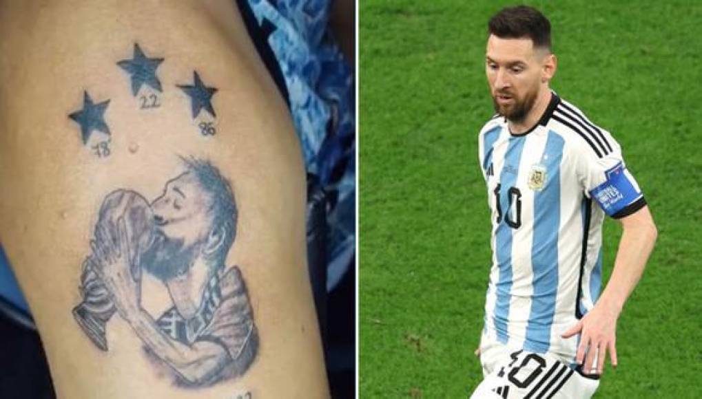 Los tatuajes más chistosos de Messi tras ganar el Mundial