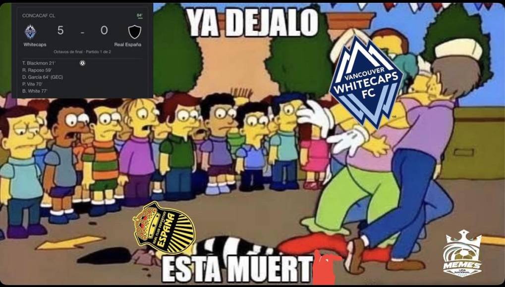 Los crueles memes que destrozan al Real España en las redes sociales tras ser goleado por Vancouver Whitecaps en la Concachampions.