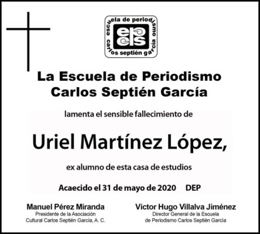 La escuela de periodismo de México ha lamentado el fallecimiento del reportero Uriel López, quien destacaba en Televisa Deportes.