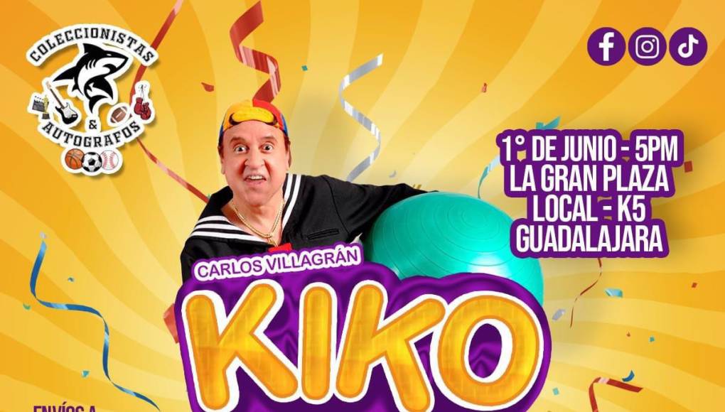 Vista del afiche donde se detallan los precios por autógrafos con Carlos Villagrán “Kiko” en México.