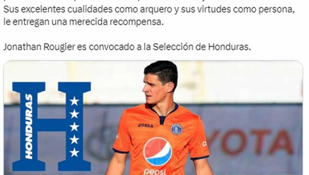 El periodista deportivo Óscar Funes alabó la convocatoria de Jonathan Rougier a la Selección de Honduras.