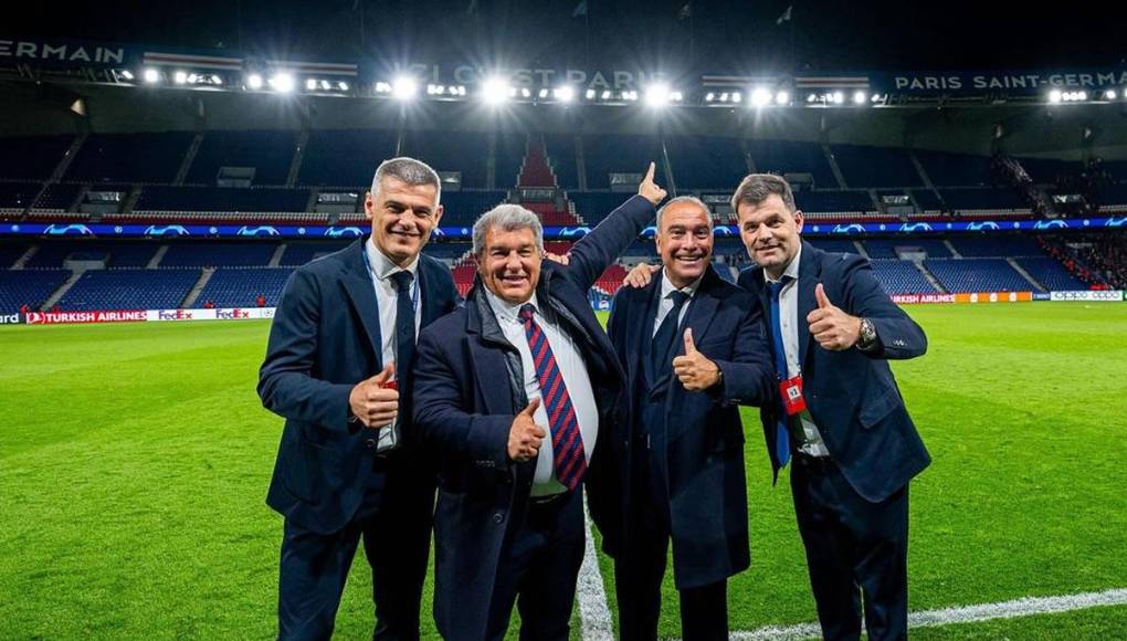 Joan Laporta y parte de su directiva celebraron el triunfo del Barcelona en el campo de los Parque de los Príncipes. Lo festejaron con esta imagen que subieron a Instagram.