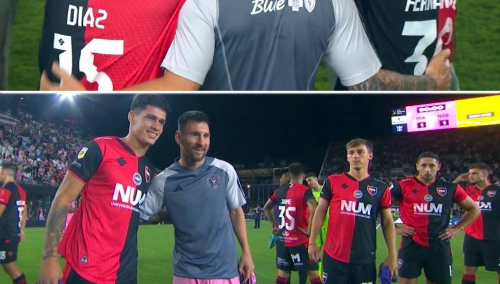 Todos los jugadores de Newell’s fueron a saludar, abrazar y expresarle su cariño a Lionel Messi. Luego, hicieron fila para tener cada uno su propia foto con él.
