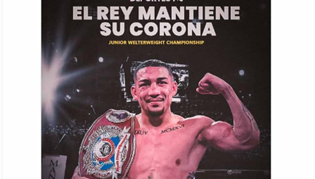 “Nadie puede con el Rey. Teófimo López vence a Jamaine Ortiz y mantiene su corona”, destacó TVC, canal que transmitió en Honduras la pelea del hondureño.