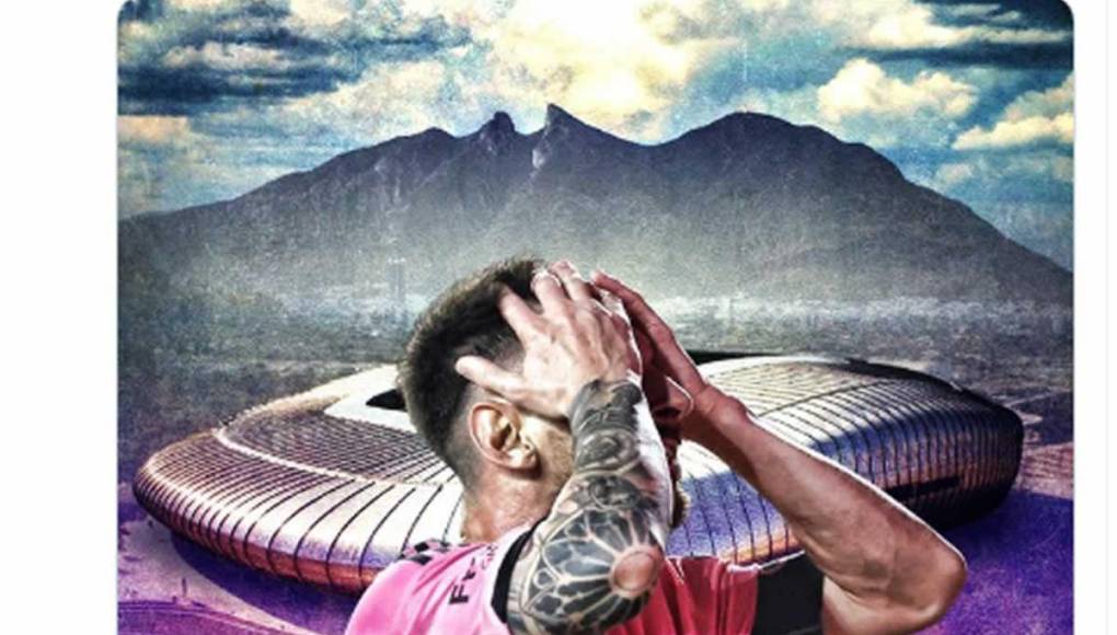 “Fracaso de Messi en Monterrey”, fue el titular del diario Récord en sus redes sociales.
