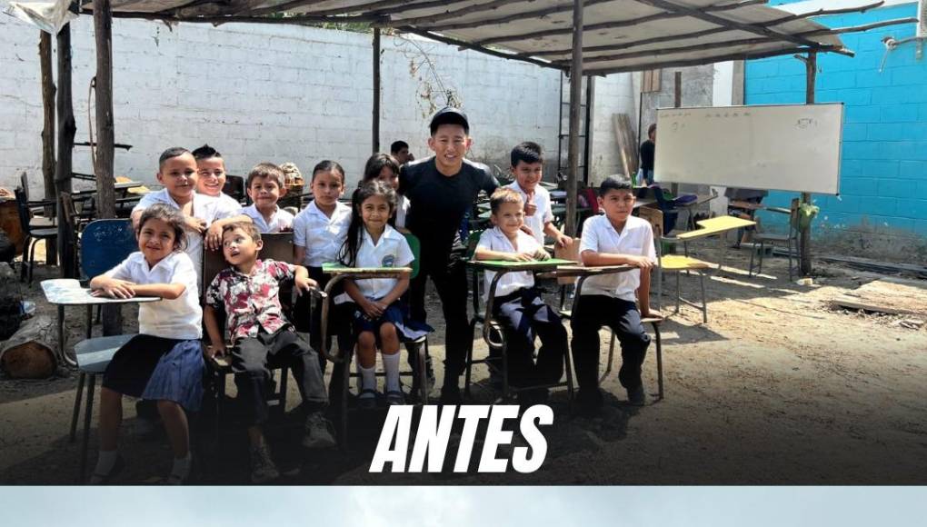 Antes y después de la escuela 67 construida por Shin Fujiyama