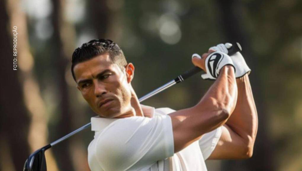 Cristiano Ronaldo siendo jugador de golf por medio de la Inteligencia Artificial, IA.