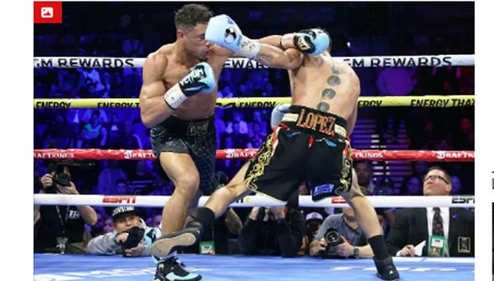 “Teófimo López deslució pero venció por puntos a Ortiz en Las Vegas”, destacó el portal Notifight.