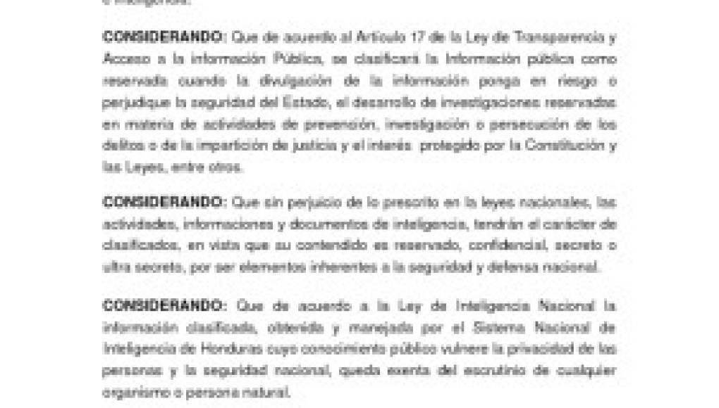 Ley de Secretos Oficiales de Honduras
