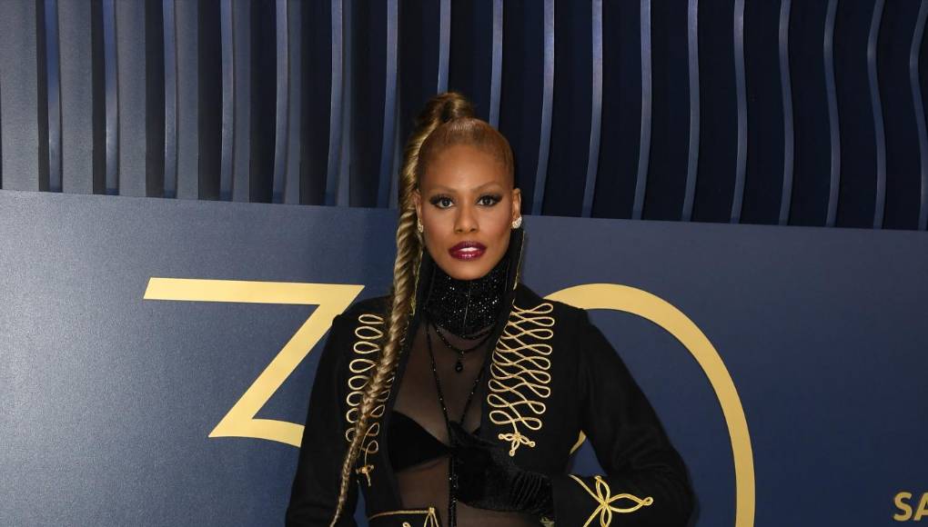 Imponente lució Laverne Cox, actriz estadounidense, estrella de reality shows, productora de televisión, y defensora de los derechos de la comunidad LGBT.